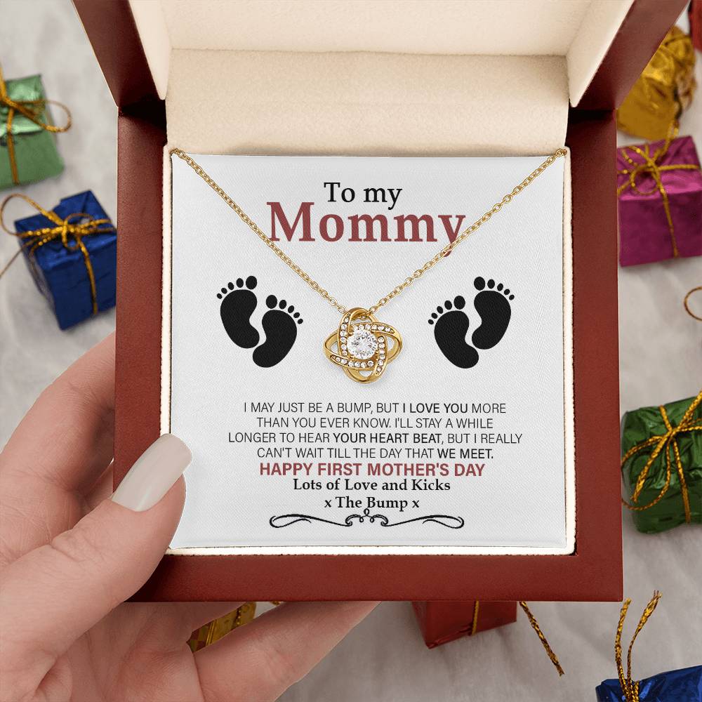 To My Mommy - From Bump - Pregnancy Gift for First Time Mom - Mother's Day Gift - Luxury Necklace