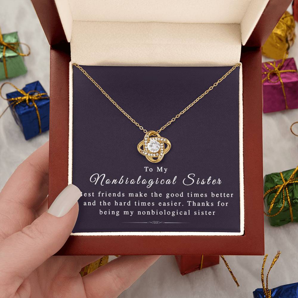 Nonbiological Sister - Friendship Knot Necklace - the Perfect Gift for Bffs (Almost Sold Out)