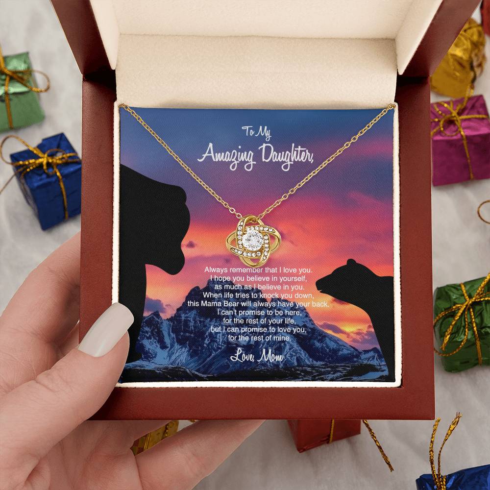 To My Daughter - This Mama Bear Will Always Have Your Back - Necklace