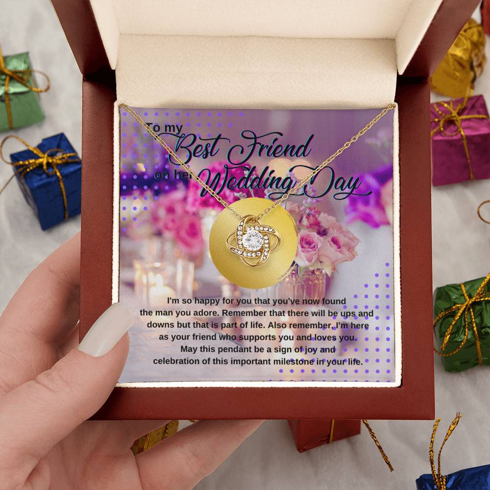 Wedding Gift for Bride, Best Friend Gift on Her Wedding Day, Best Friend to Bride Gift, Friend of the Bride Necklace, Bride Jewelry for Wedding Day