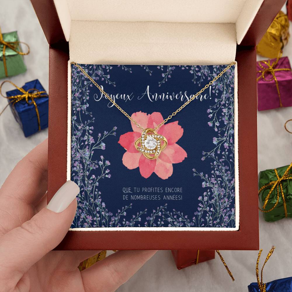 Joyeux Anniversaire Necklace | Personalized Birthday Gift | Birthday Necklace for French Mother | Birthday Necklace for French Girl Friend