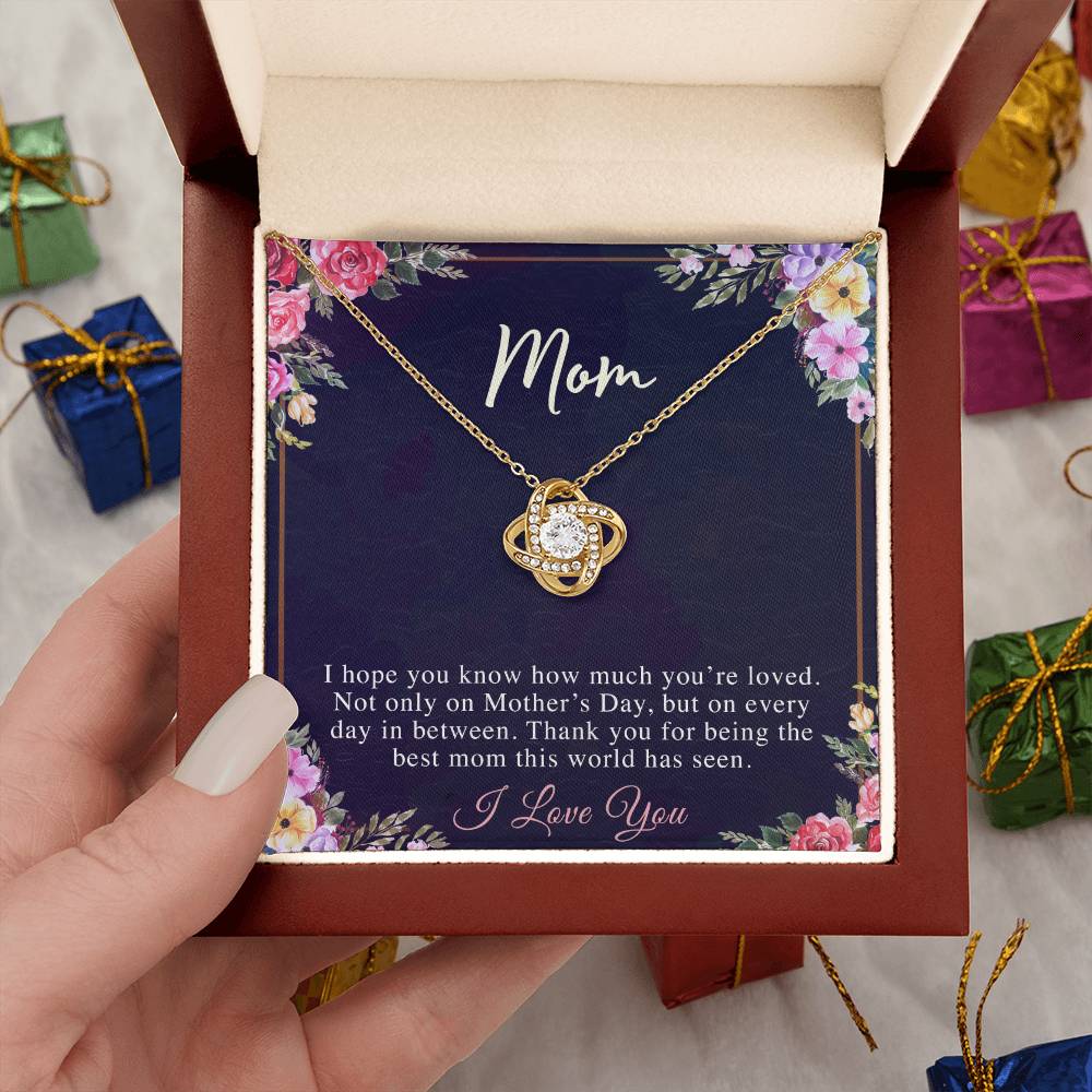 (Almost Sold Out) to My Mom - Love Knot Necklace - Perfect Gift for Mothers Day