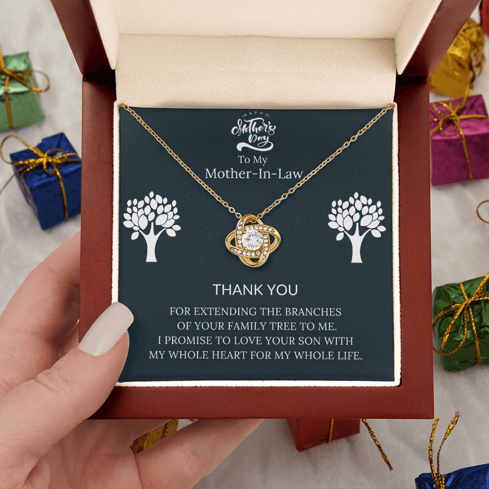 Mother’s Day - to My Mother-In-Law - Family Tree - Love Knot Necklace