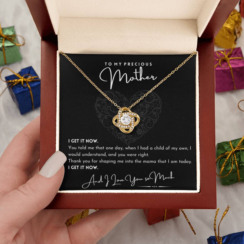 To My Precious Mother (Grandmother) Love Knot Necklace