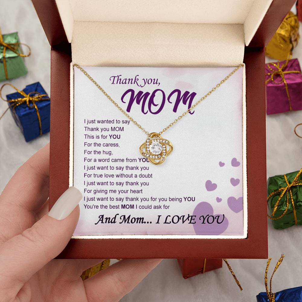 Thank You Mom - Love Knot Necklace