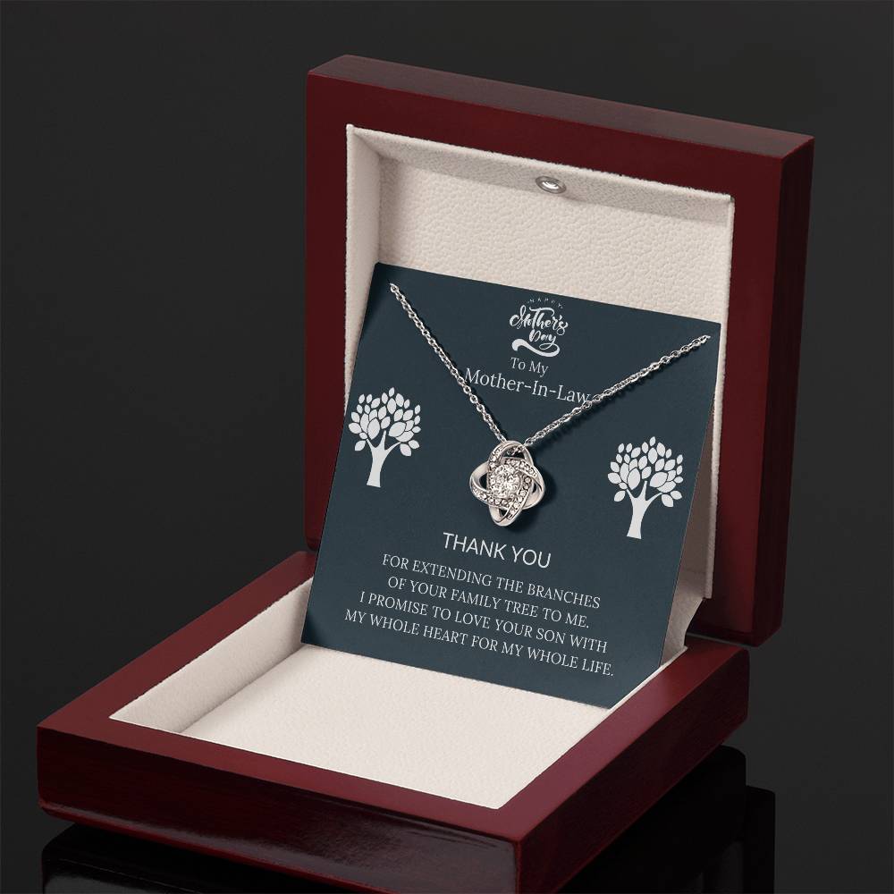 Mother’s Day - to My Mother-In-Law - Family Tree - Love Knot Necklace