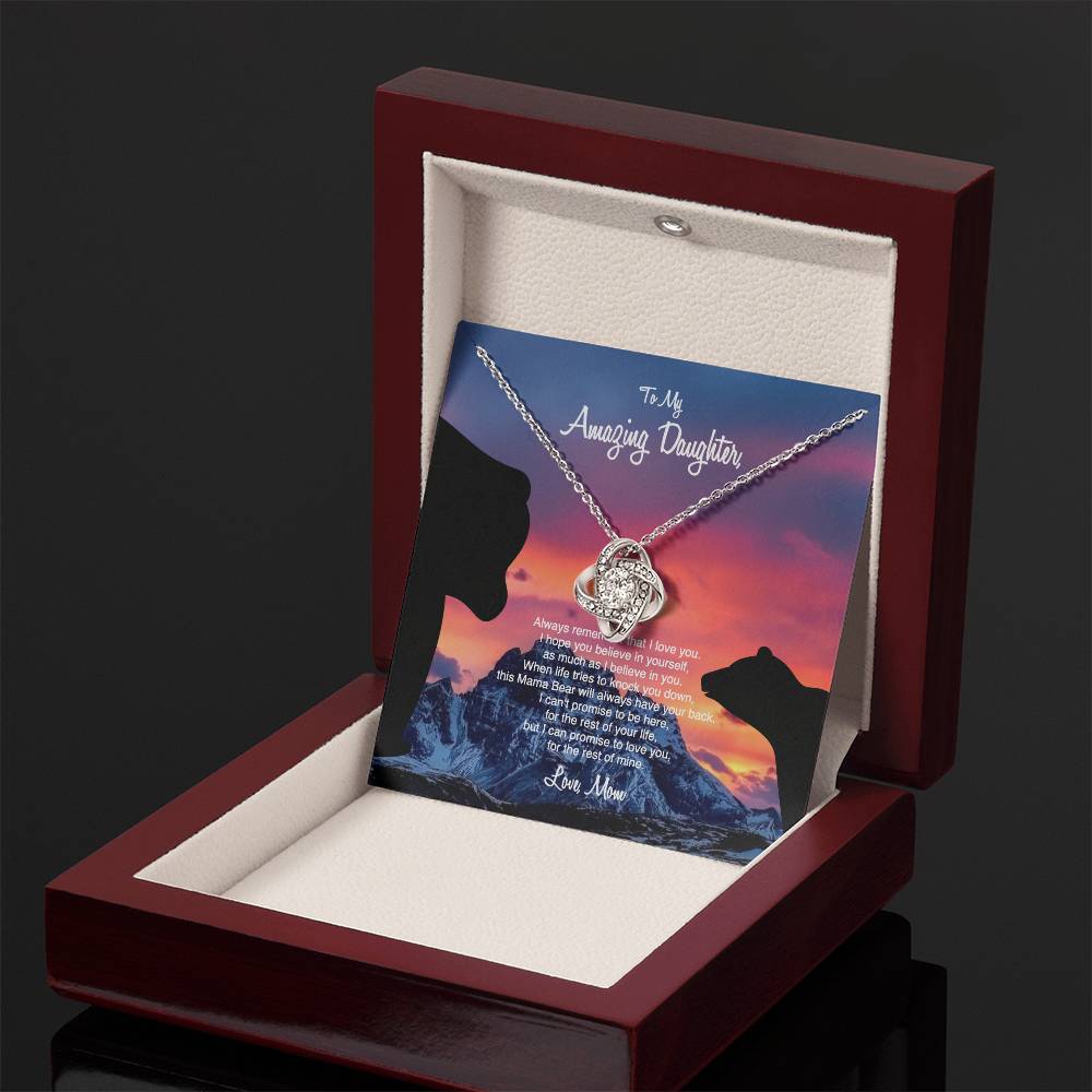To My Daughter - This Mama Bear Will Always Have Your Back - Necklace