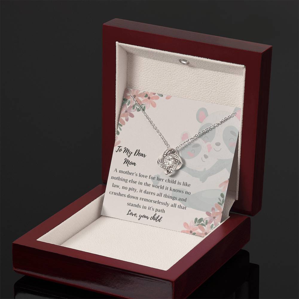 Interlocking Hearts Necklace With Card