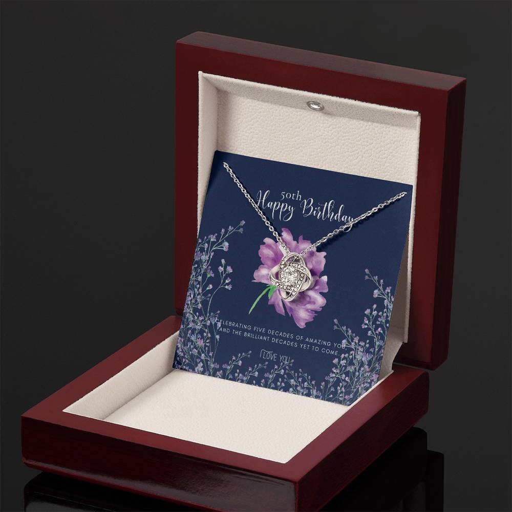 50th Birthday Gifts for Women | Necklace for Her | 5 Decade Jewelry | 50 Years Old | Best Friend Gift | 50th Birthday Gift Necklace | Birthday Gift | Jewelry Gift for Her