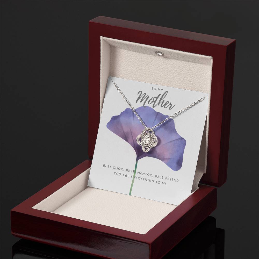 To My Mother Necklace - Purple Flower