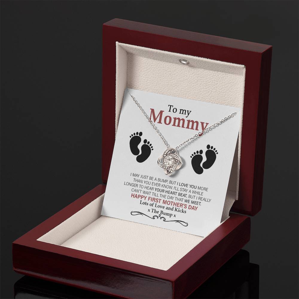 To My Mommy - From Bump - Pregnancy Gift for First Time Mom - Mother's Day Gift - Luxury Necklace