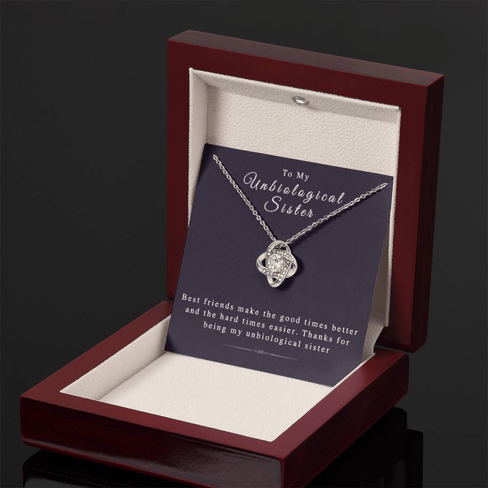 Unbiological Sister - Friendship Knot Necklace - the Perfect Gift for Bffs (Almost Sold Out)