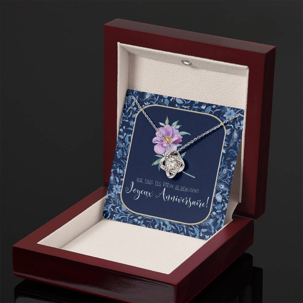 Joyeux Anniversaire Necklace | Personalized Birthday Gift | Birthday Necklace for French