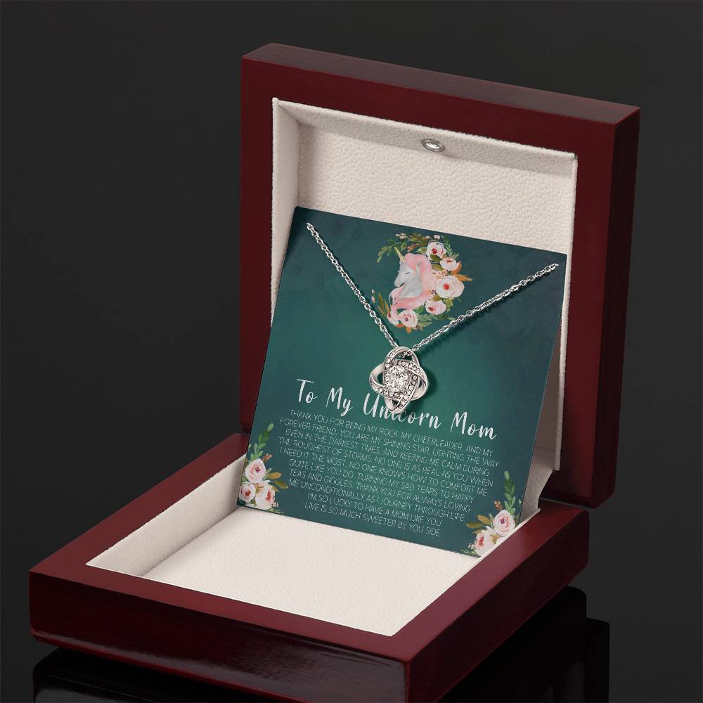 To My Unicorn Mom - Mothers Day Gift - Mothers Day Gift From Daughter - Gift for Mom Mother's Day Necklace With Card