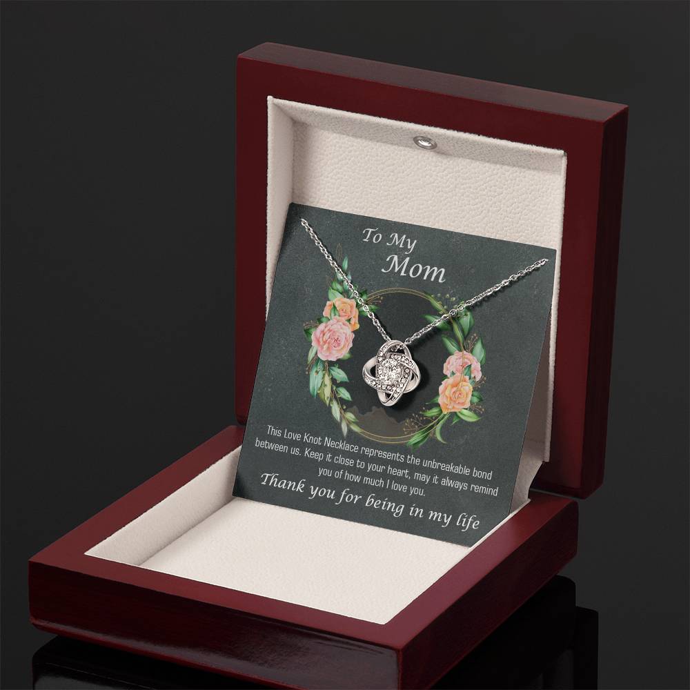 To My Mom - Gratitude - Love Knot Necklace
