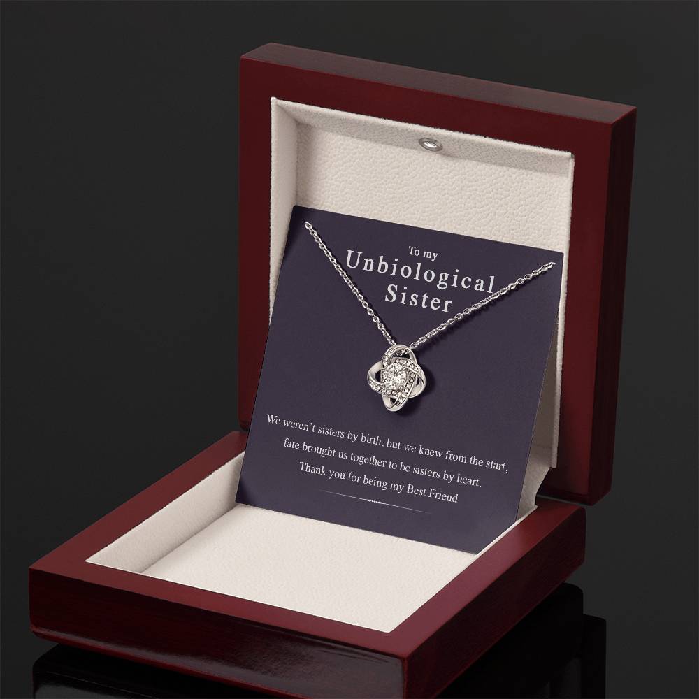 Unbiological Sister - Friendship Knot Necklace - the Perfect Gift Your Best Friend (Almost Sold Out)