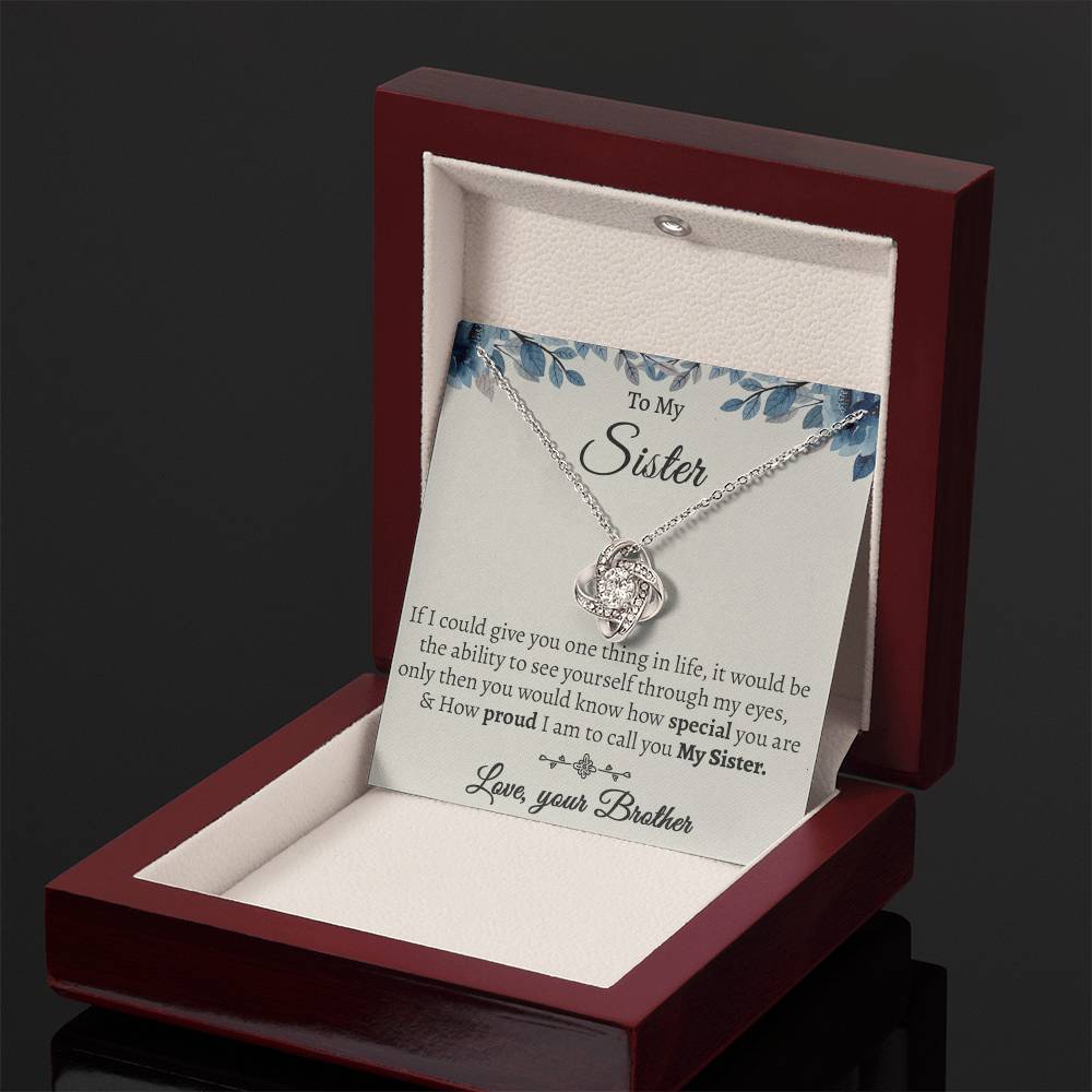 To My Sister Necklace, Gift for Sister From Brother, Brother to Sister, Birthday Gift for Sister From Brother