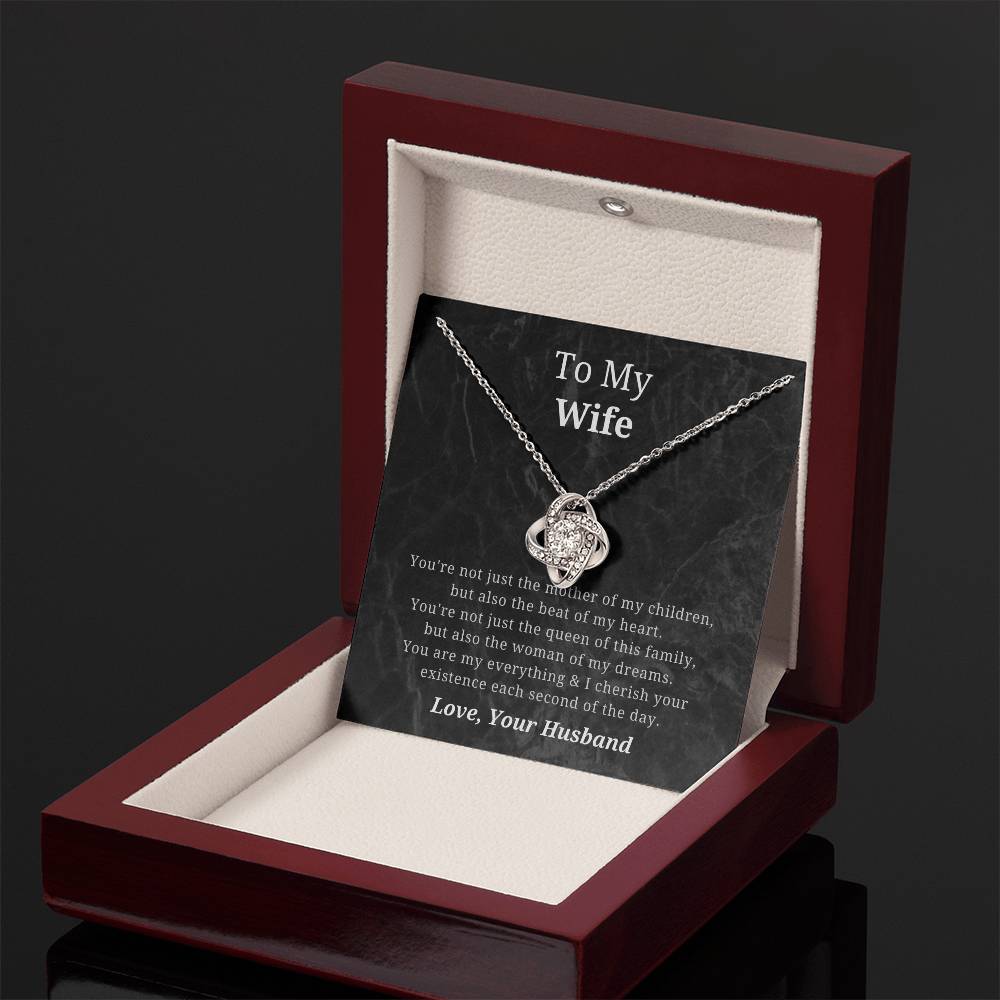 To My Wife Mother of My Children Love Knot Necklace