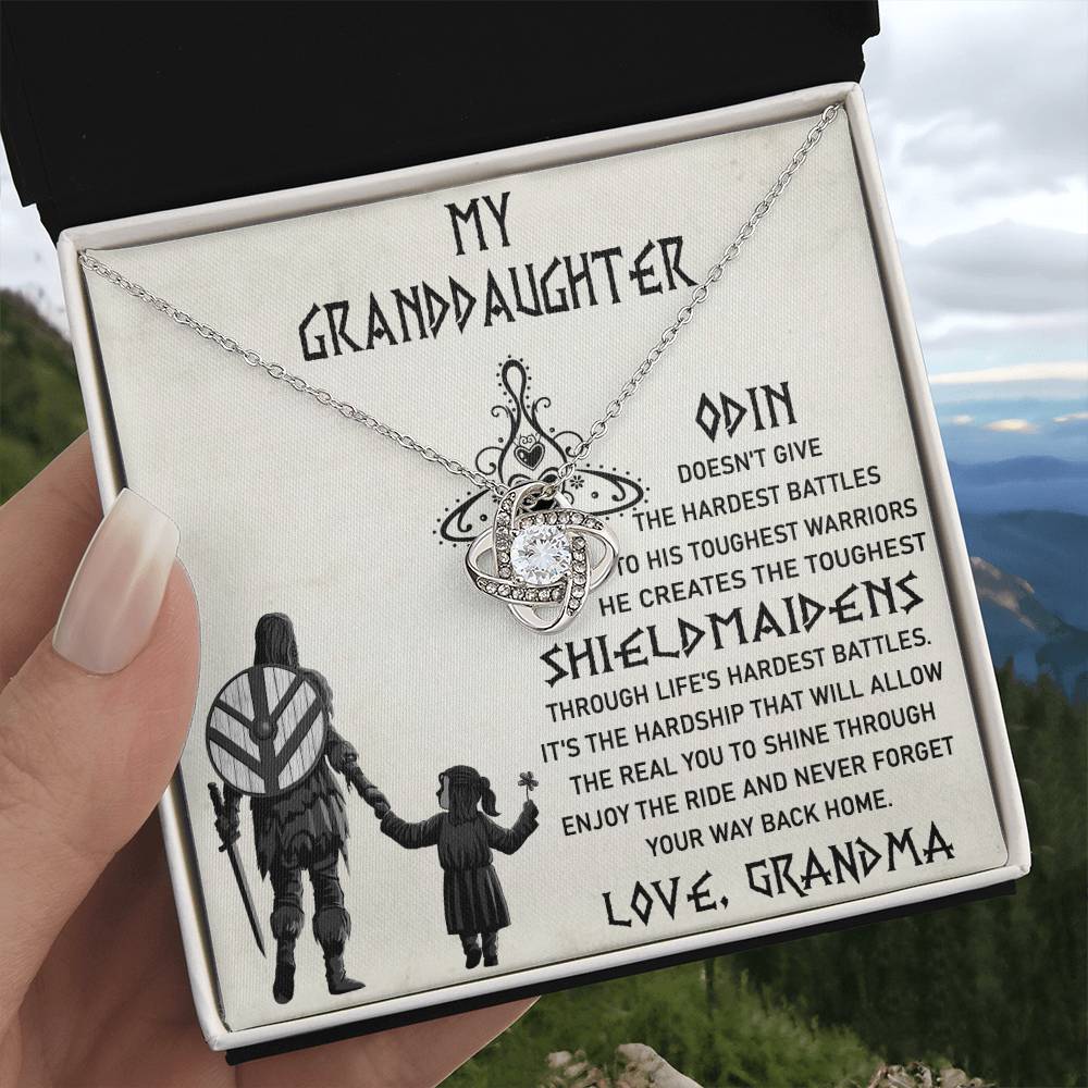 Shieldmaiden Love Knot Necklace for Granddaughter - From Grandma