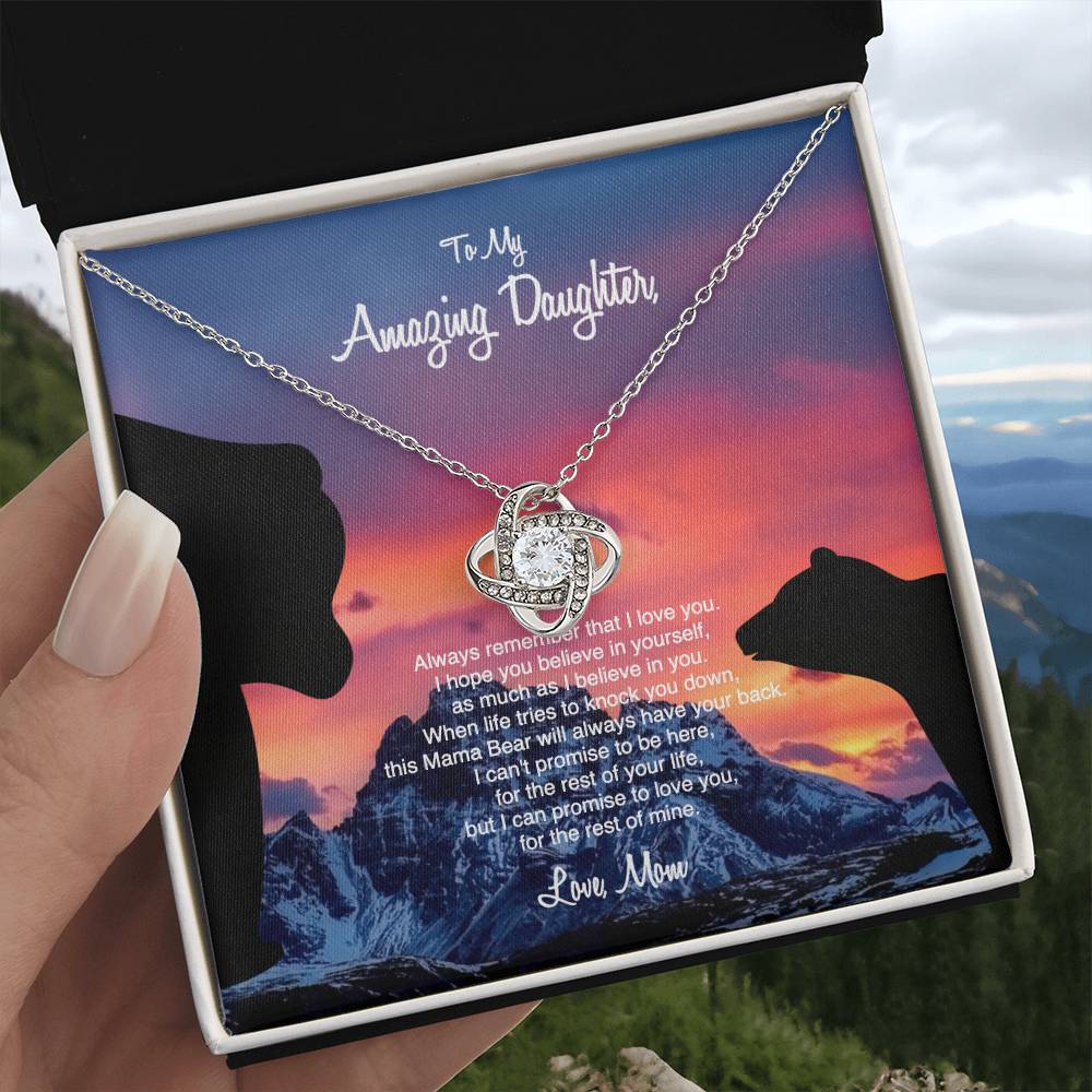 To My Daughter - This Mama Bear Will Always Have Your Back - Necklace