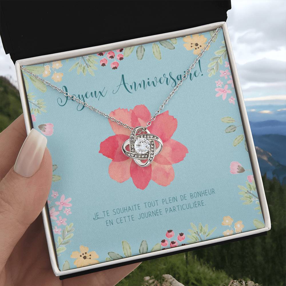 Joyeux Anniversaire Necklace | Personalized Birthday Gift | Birthday Necklace for French Mother | Birthday Necklace for French Girl Friend