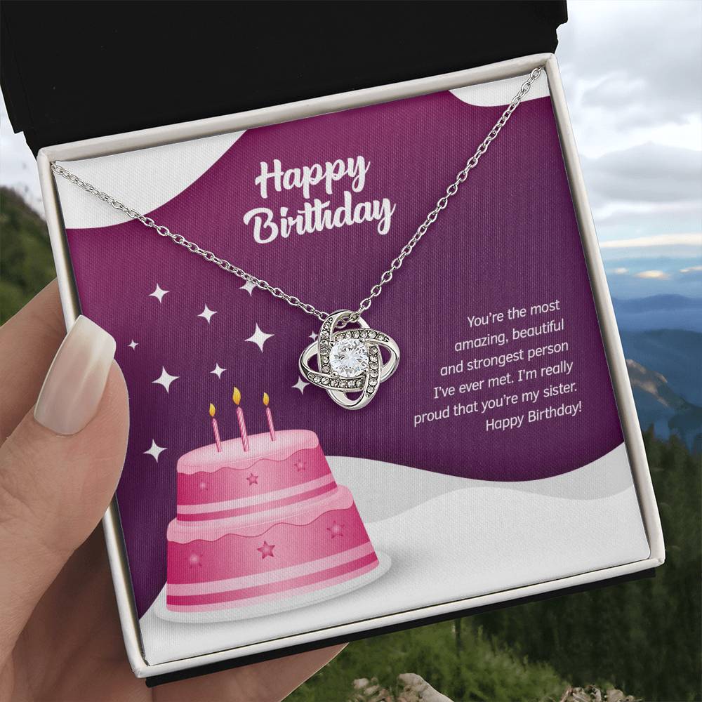 (Birthday Edition) Proud Sister's Admiration - Love Knot Necklace