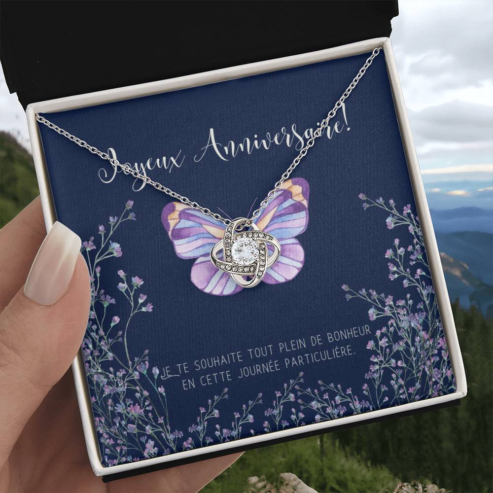 Joyeux Anniversaire Necklace | Personalized Birthday Gift | Birthday Necklace for French Mother | Birthday Necklace for French Girl Friend