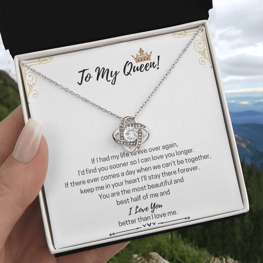 To My Queen - Loveknot Necklace