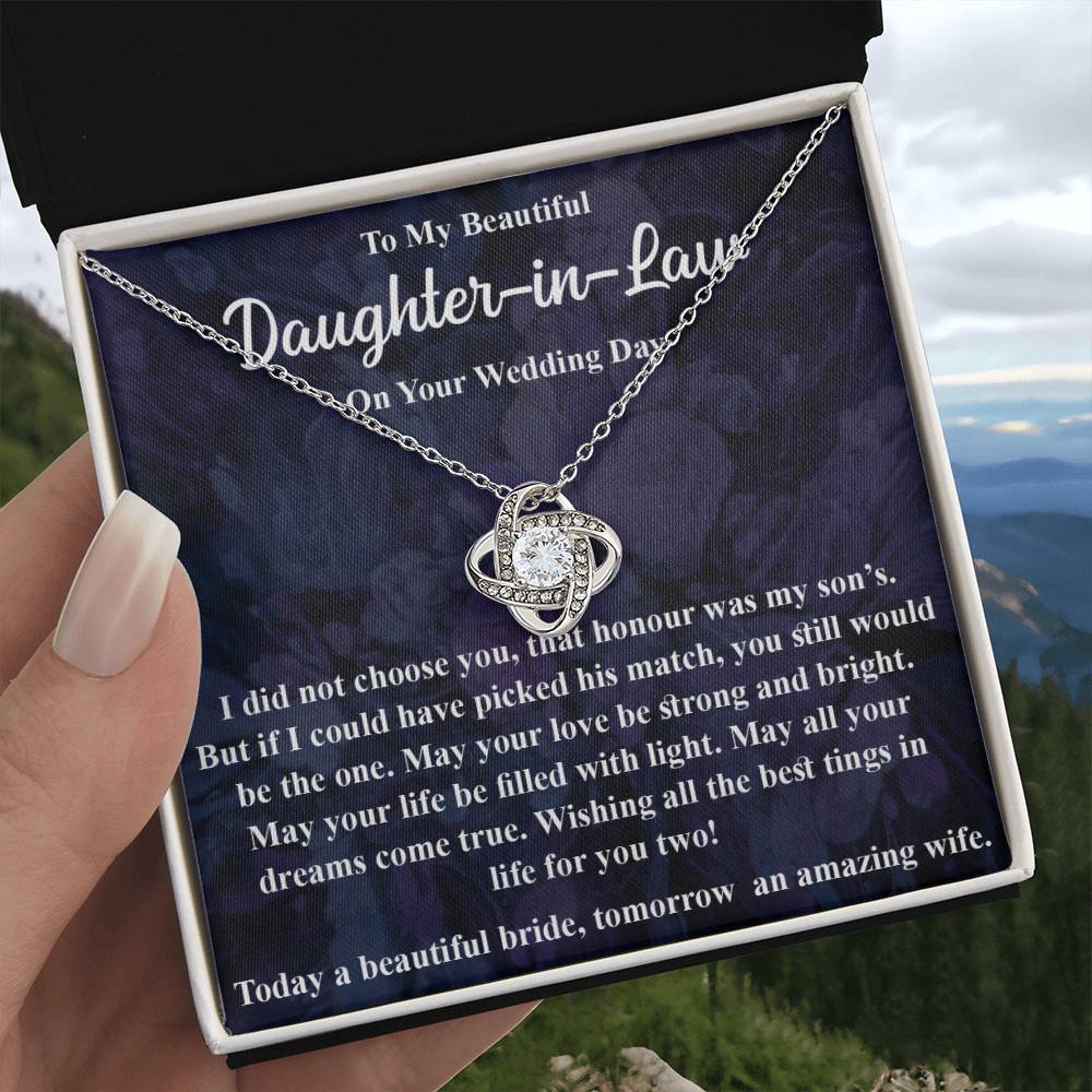 To My Daughter in Law - Blessing, Welcome to Our Family - Necklace