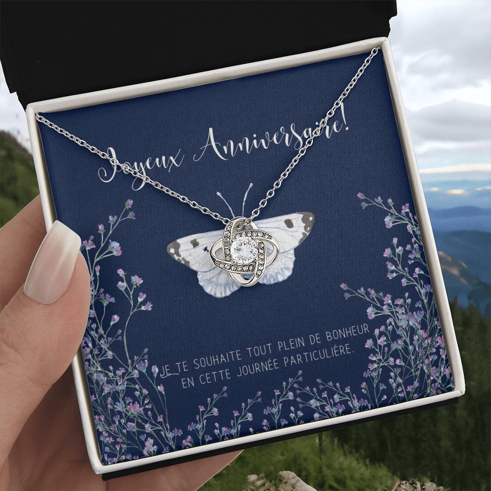 Joyeux Anniversaire Necklace | Personalized Birthday Gift | Birthday Necklace for French Mother | Birthday Necklace for French Girl Friend