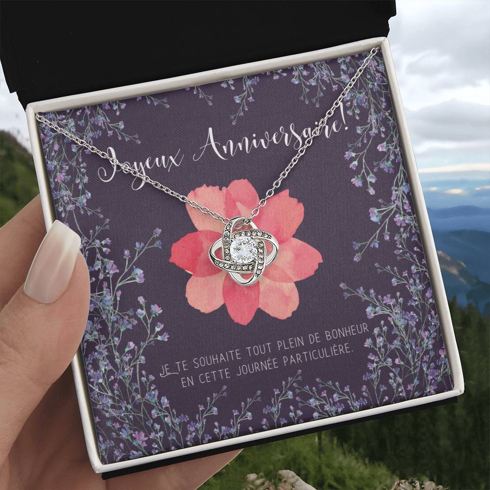Joyeux Anniversaire Necklace | Personalized Birthday Gift | Birthday Necklace for French
