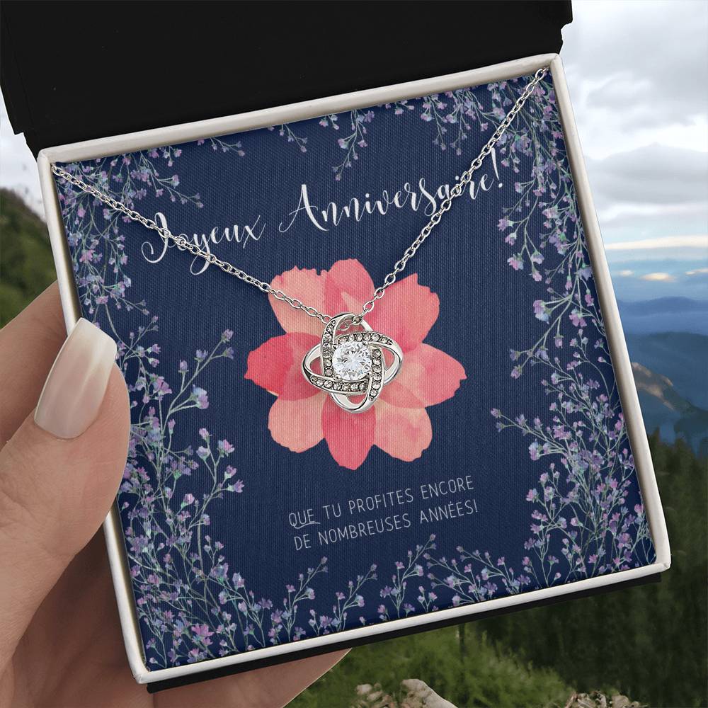 Joyeux Anniversaire Necklace | Personalized Birthday Gift | Birthday Necklace for French Mother | Birthday Necklace for French Girl Friend