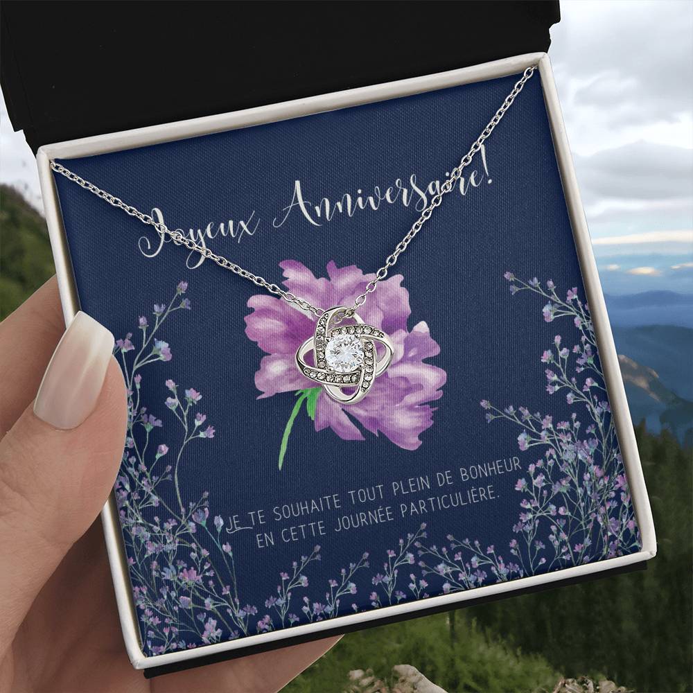 Joyeux Anniversaire Necklace | Personalized Birthday Gift | Birthday Necklace for French Mother | Birthday Necklace for French Girl Friend
