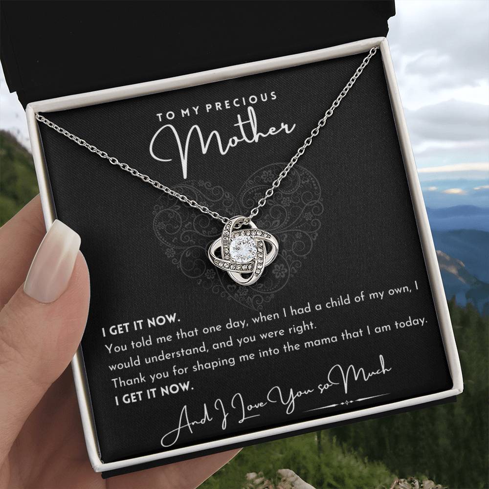 To My Precious Mother (Grandmother) Love Knot Necklace