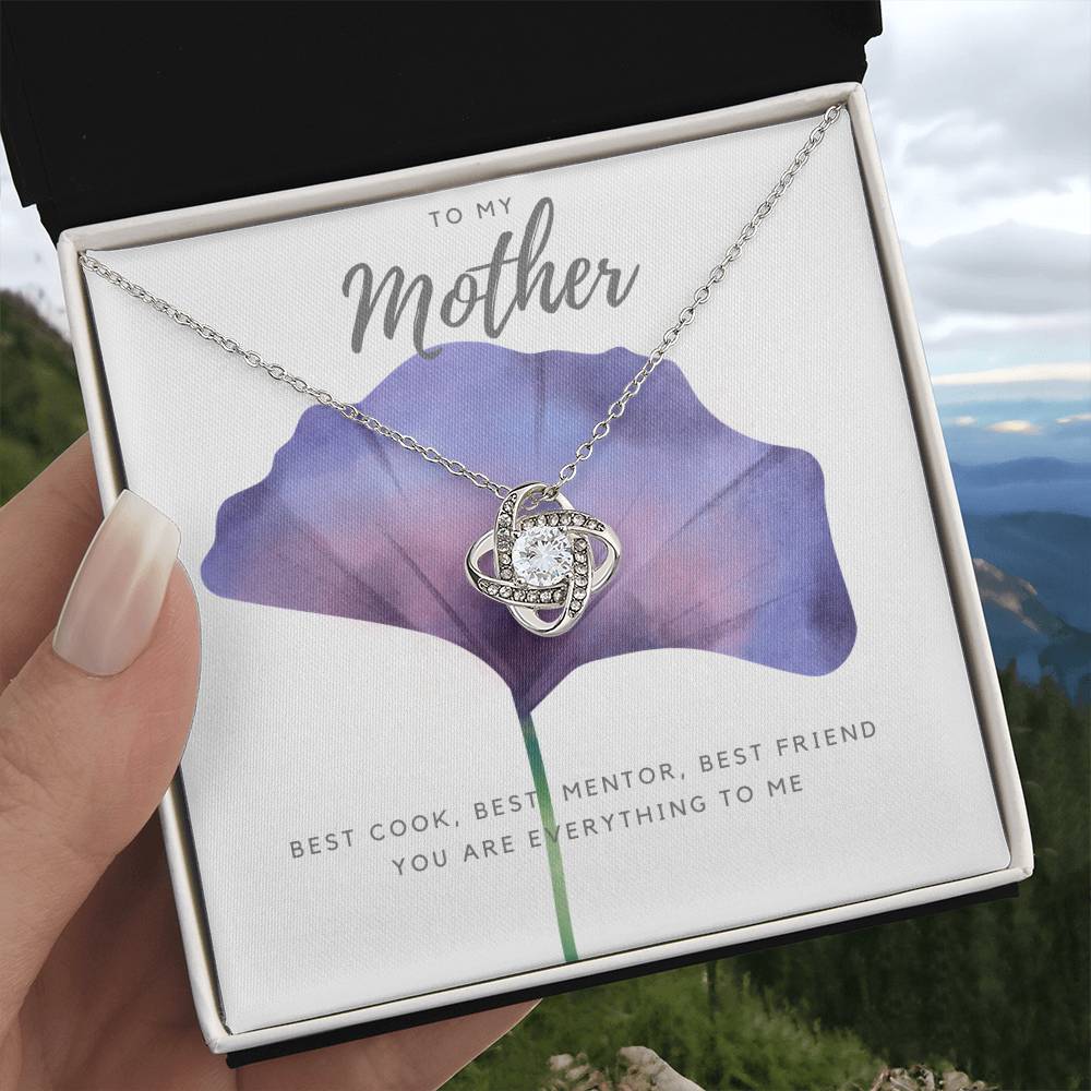 To My Mother Necklace - Purple Flower