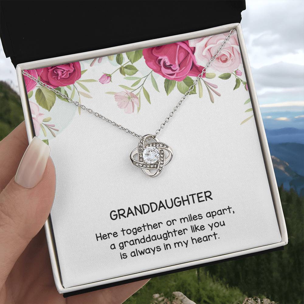 Gift for Granddaughter, Love Knot Necklace From Grandparen, Gifts for Girls, Best Birthday Gift Ideas, Pendant Jewelry Necklaces, Graduation Grad