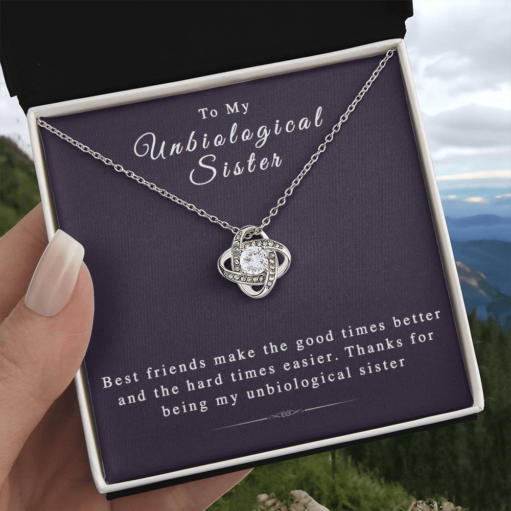Unbiological Sister - Friendship Knot Necklace - the Perfect Gift for Bffs (Almost Sold Out)