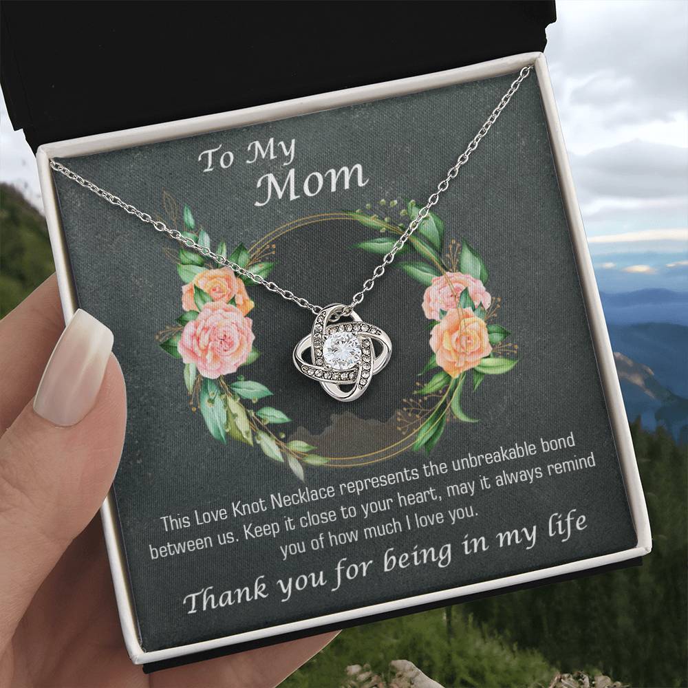 To My Mom - Gratitude - Love Knot Necklace