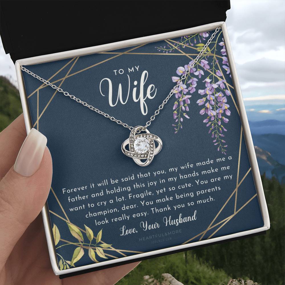 Postpartum Gift for Wife, Gift for Wife Post Pregnancy, Becoming a Mother Gift, Gift for Wife Birth, Wife After Pregnancy Necklace, Wife Becoming a Mom