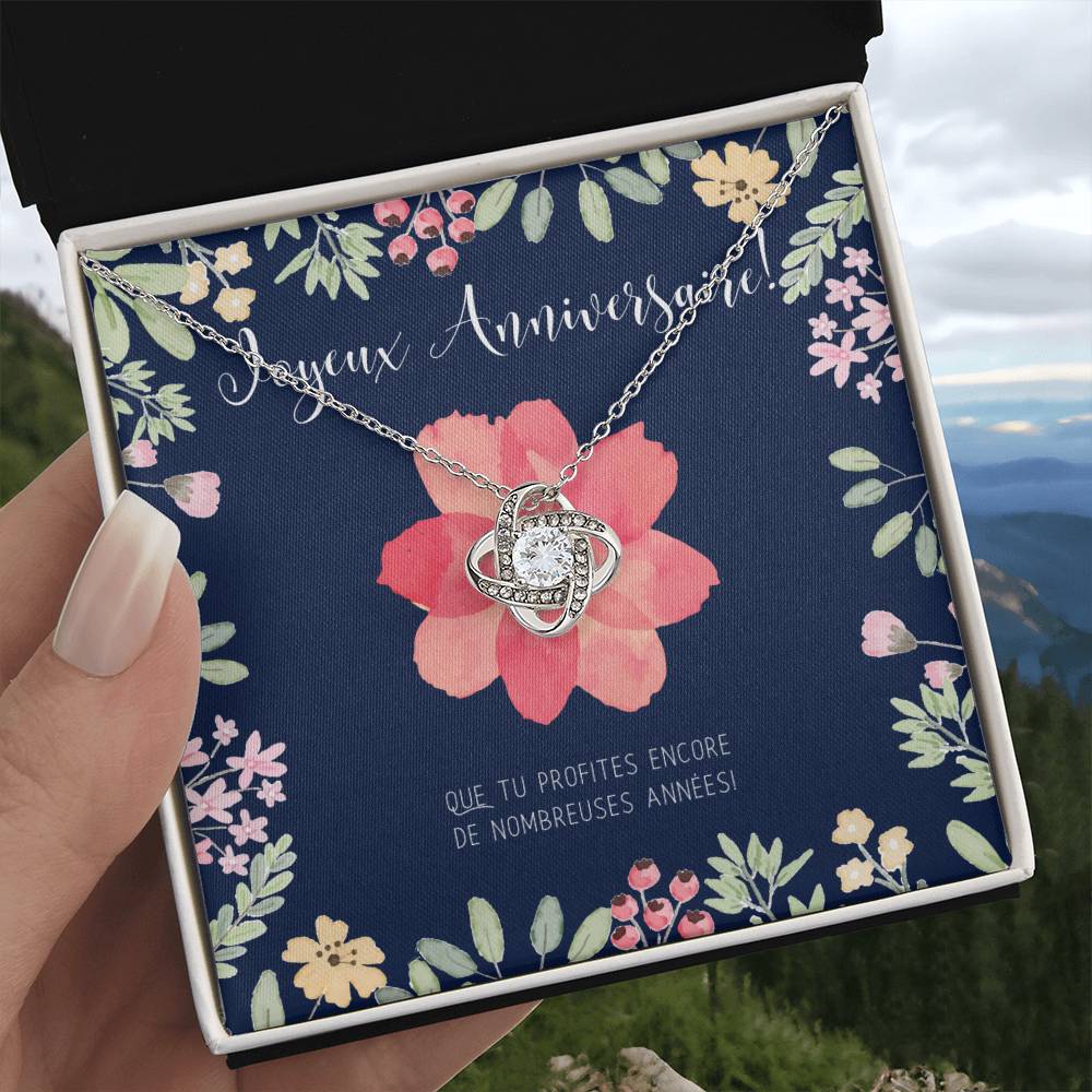 Joyeux Anniversaire Necklace | Personalized Birthday Gift | Birthday Necklace for French Mother | Birthday Necklace for French Girl Friend