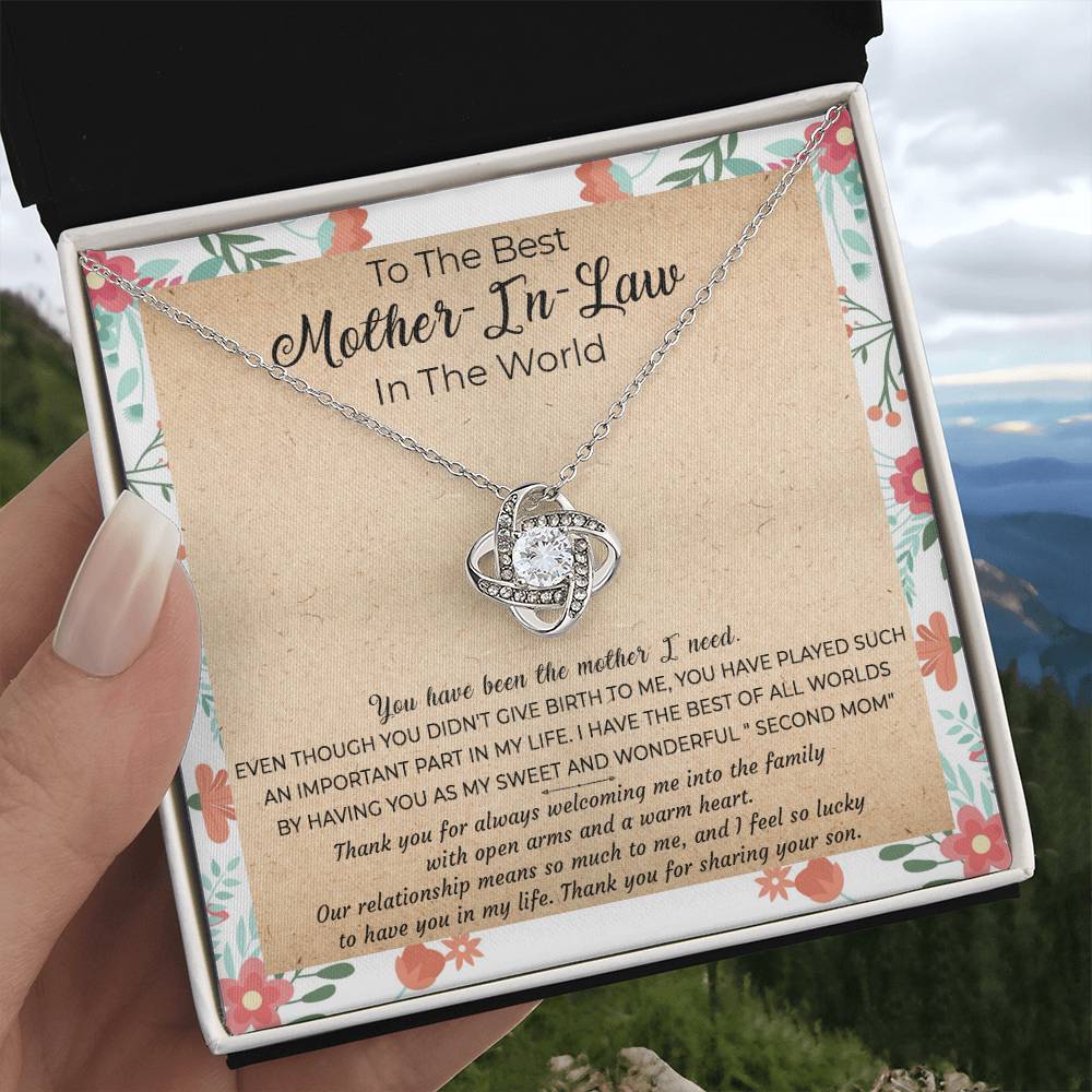 (Almost Gone) Gift for Mother-In-Law - My Sweet and Wonderful "Second Mom" - Love Knot