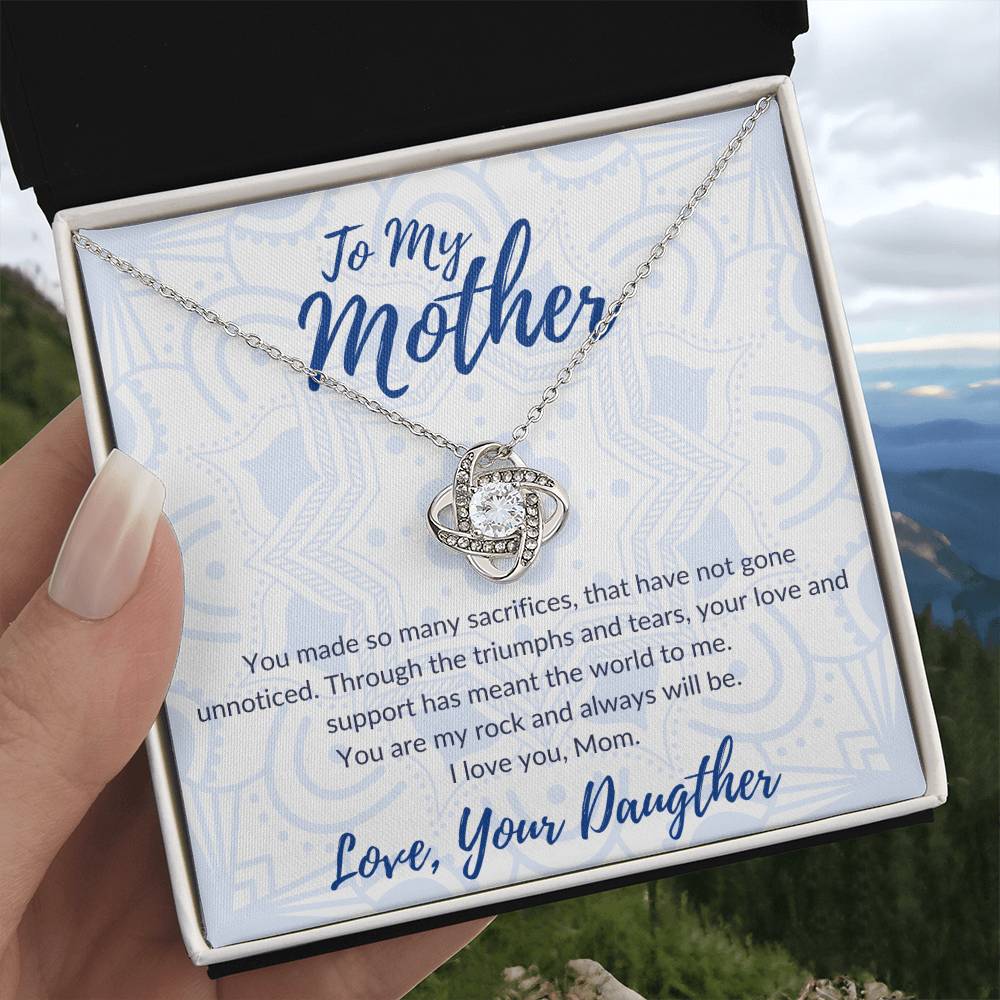 To My Mother - You Are My Rock - Necklace