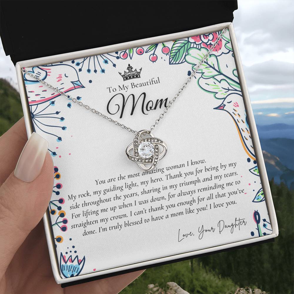 To My Beautiful Mom Necklace | Badass Mom Gift | Mother’s Day Gift | Birthday Gift | Gift From Daughter on Wedding Day