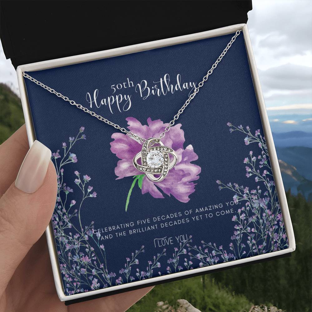 50th Birthday Gifts for Women | Necklace for Her | 5 Decade Jewelry | 50 Years Old | Best Friend Gift | 50th Birthday Gift Necklace | Birthday Gift | Jewelry Gift for Her