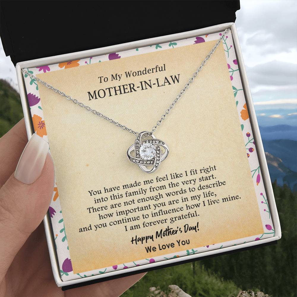 (Almost Gone) Gift for Mother-In-Law - Not Enough Words - Love Knot