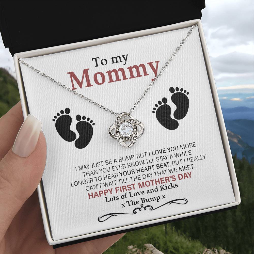 To My Mommy - From Bump - Pregnancy Gift for First Time Mom - Mother's Day Gift - Luxury Necklace