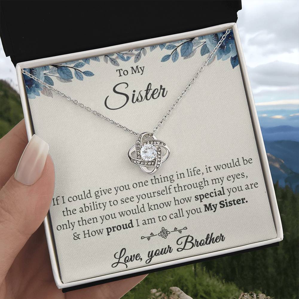 To My Sister Necklace, Gift for Sister From Brother, Brother to Sister, Birthday Gift for Sister From Brother
