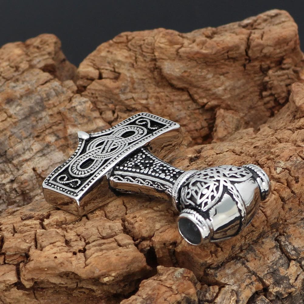 Vikings Thor Mjolnir Stainless Steel Necklace
