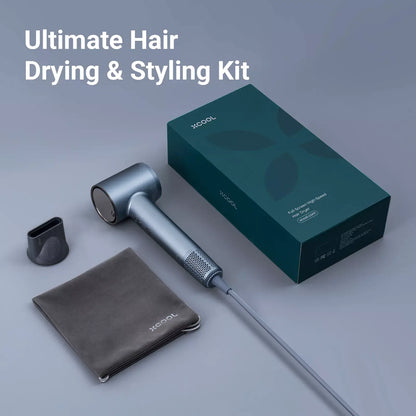 xCool Negative Ions High-Speed Hair Dryer with Thermo-Control, Silver Blue