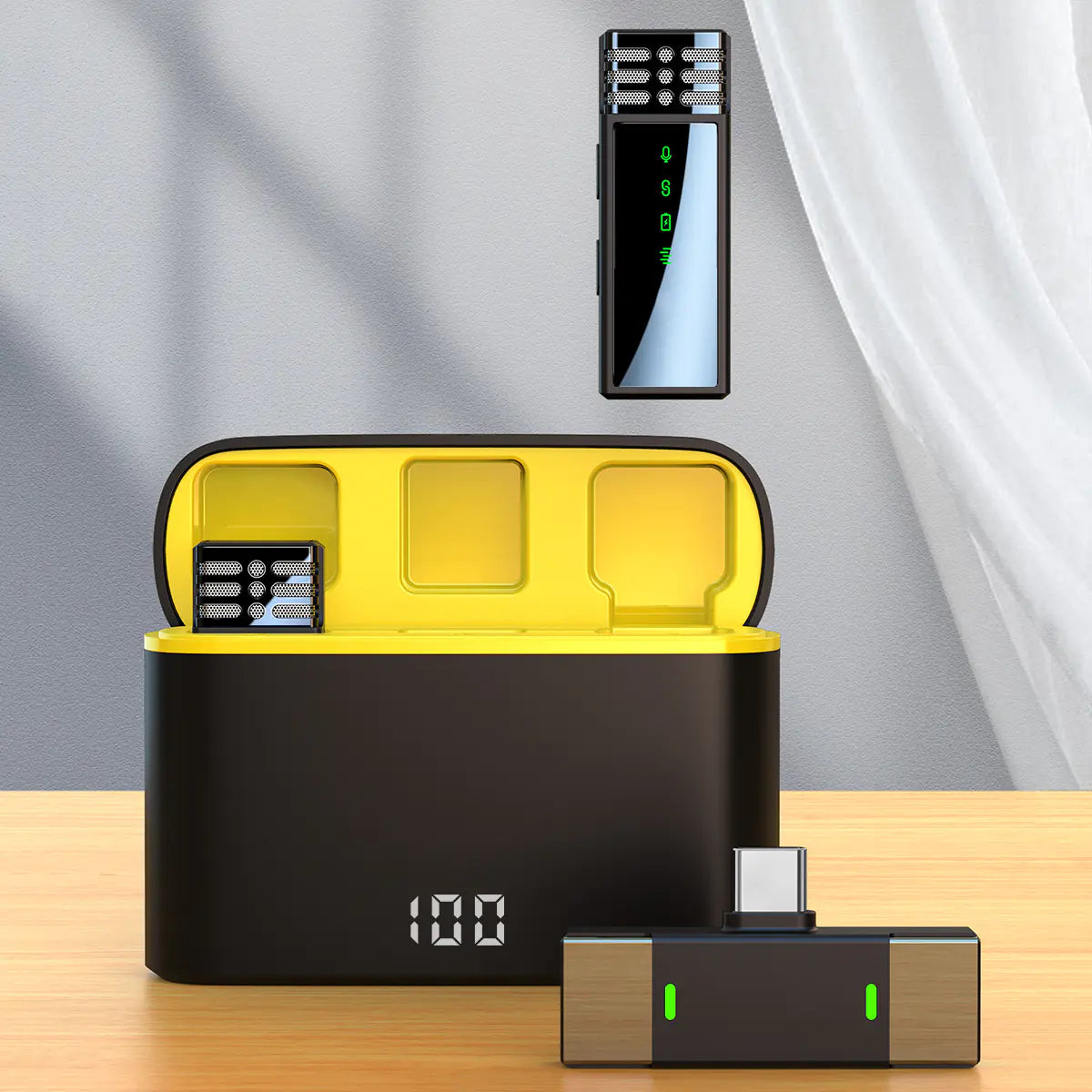 Wireless Clip-On Microphone with Noise Reduction